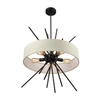 Elk Lighting Xenia 5 Light Chandelier In Oil Rubbed Bronze With Beige Fabric Shade In Bronze