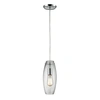 Elk Lighting 1 Light Pendant In Polished Chrome In Chrome