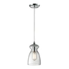 Elk Lighting 1 Light Pendant In Polished Chrome In Chrome