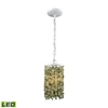 ELK LIGHTING AGATE STONES 1 LIGHT PENDANT IN WEATHERED BRONZE WITH LIGHT JADE AGATE STONES