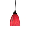 Elk Lighting Classico Collection Fire Red Glass 1 Lt Pend In Rust