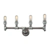 Elk Lighting Cast Iron Pipe 4 Light Vanity In Weathered Zinc In Multi
