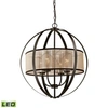 Elk Lighting Diffusion 4 Light Chandelier In Oil Rubbed Bronze In Bronze