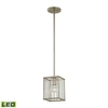 Elk Lighting Ridley 1 Light Pendant In Aged Silver With Oval Glass Rods In Silver