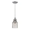Elk Lighting Danica 1 Light Pendant In Polished Chrome And Clear Glass In Chrome