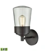Elk Lighting Mullen Gate 1 Light Outdoor Wall Sconce In Oil Rubbed Bronze With Clear Glass In Bronze