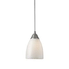 Elk Lighting Arco Baleno Collection White Swirl In Sat Nick In Silver