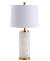 Jonathan Y Eliza Alabaster Led Table Lamp In White