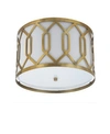 Jonathan Y Hex 2-light Metal Led Flush Mount In Gold