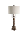 Jonathan Y Carlisle Resin, Acrylic Led Table Lamp In Brown