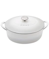 DENBY NATURAL CANVAS CAST IRON 4.5 QT. OVAL COVERED CASSEROLE