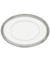 Noritake Crestwood Platinum Butter/relish Tray In Class Slvr