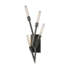 Elk Lighting Freeform 4 Light Wall Sconce In Aged Black Nickel In Charcoal