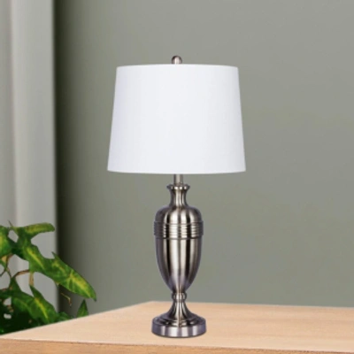 Fangio Lighting 's 1590bs Pair Of 29.25" Brushed Steel Decorative Table Lamps In Multi