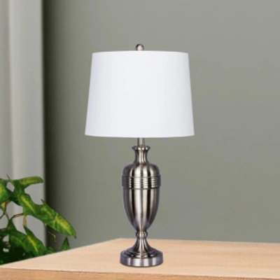 Fangio Lighting 's 1590bs 29.25" Brushed Steel Decorative Urn Table Lamp In Multi