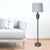 FANGIO LIGHTING 'S 1591BS 61" BRUSHED STEEL DECORATIVE URN FLOOR LAMP