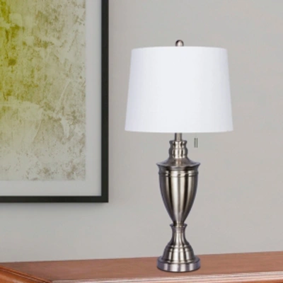 Fangio Lighting 's 1587bs 31" Classic Urn Brushed Steel Table Lamp In Multi