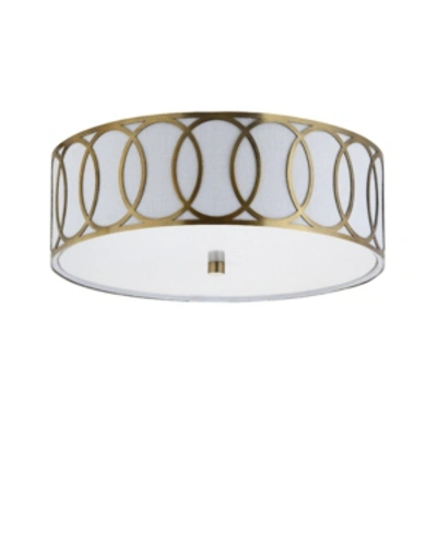 JONATHAN Y AUBREY 3-LIGHT METAL LED FLUSH MOUNT