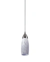 Elk Lighting Milan Collection Snow White Glass 1 Lt In Silver