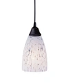 Elk Lighting Classico Collection Snow White 1 Lt Glass In Rust