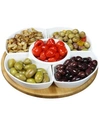 Elama Signature 12 1/4" 6 Piece Lazy Susan Appetizer In White