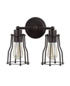 Jonathan Y Evelyn 2-light Metal Vanity Light In Black