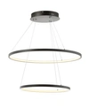 Jonathan Y Brice Round Integrated Led Chandelier In Black