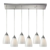 ELK LIGHTING ARCO BALENO 6- LIGHT PENDANT IN SATIN NICKEL