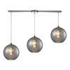 Elk Lighting Watersphere 3- Light Pendant In Polished Chrome In Chrome