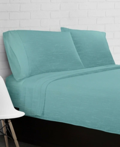 ELLA JAYNE SOFT HEATHER JERSEY KNIT 4-PC. SHEET SET, FULL