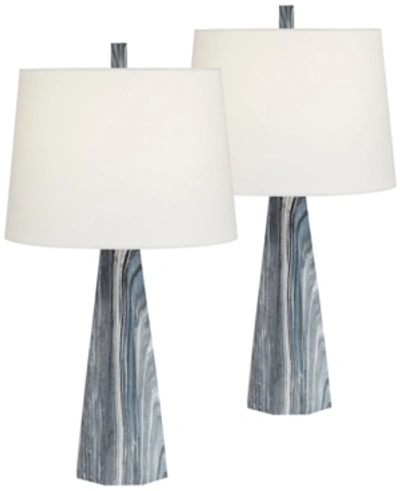 Pacific Coast Poly Marble Look Table Lamps - Set Of 2 In Multicolor