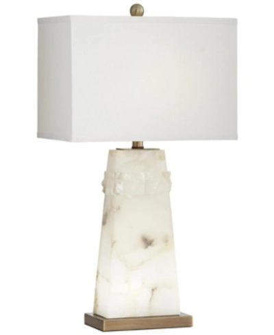 Pacific Coast Alabaster Table Lamp With Nightlight In White