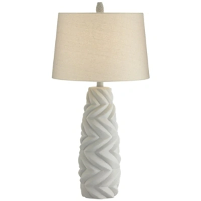 Pacific Coast Geo Pattern Faux Cement Table Lamp In Grey