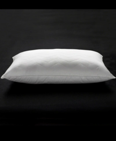 Ella Jayne Soft Plush 100% Cotton Quilted Chevron Gel Fiber Stomach Sleeper Pillow In White
