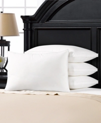 Ella Jayne Plush Allergy Resistant Medium Down Like Fiber Filled Pillow - Set Of Four - Queen In White