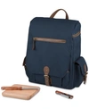 Picnic Time Legacy By  Navy Moreno 3-bottle Wine & Cheese Tote In Navy