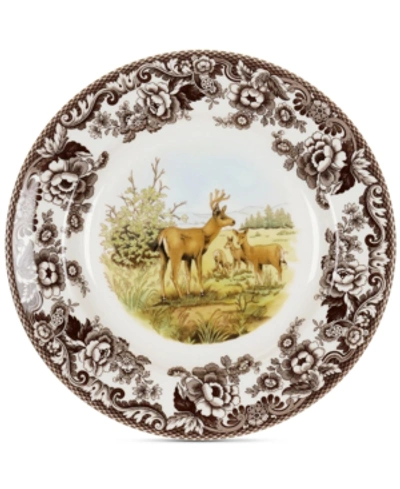 Spode Woodland Deer Dinner Plate In Brown