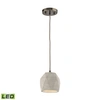 Elk Lighting Urban Form 1 Light Pendant In Black Nickel In Silver
