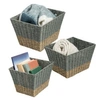 HONEY CAN DO SET OF 3 SQUARE NESTING SEAGRASS BASKETS