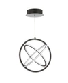 Jonathan Y Orbit Adjustable Integrated Led Metal Pendant In Black
