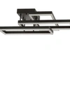 Jonathan Y Turing Geometric Integrated Led Metal Flush Mount In Black