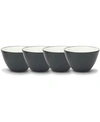 Noritake 4" Mini 7 oz Bowl Set, 4 Pieces In Graphite
