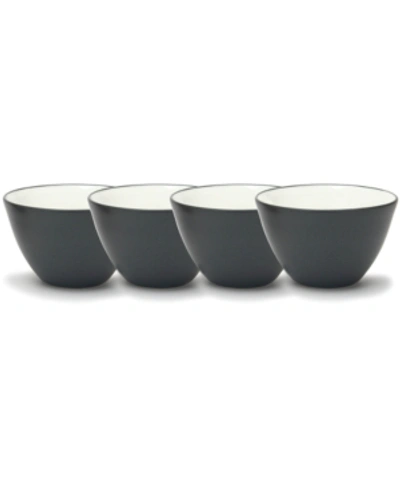 Noritake 4" Mini 7 oz Bowl Set, 4 Pieces In Graphite