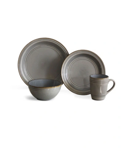 Baum Allure 16 Piece Dinnerware Set In Grey