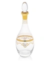 CLASSIC TOUCH GLASS WINE BOTTLE WITH RICH GOLD-TONE DESIGN