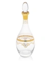 Classic Touch Glass Wine Bottle With Rich Gold-tone Design In Gold