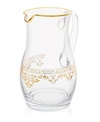 Classic Touch Glass Water Pitcher With Rich Gold-tone Design In Gold