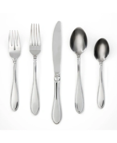 Cambridge Evanston Mirror 45-piece Flatware Set With Chrome Buffet, Service For 8 In Silver