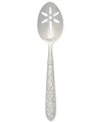 Vietri Martellato Slotted Serving Spoon In Silver