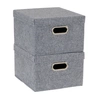 Household Essentials 2-pc. Graphite Storage Box Set In Gray